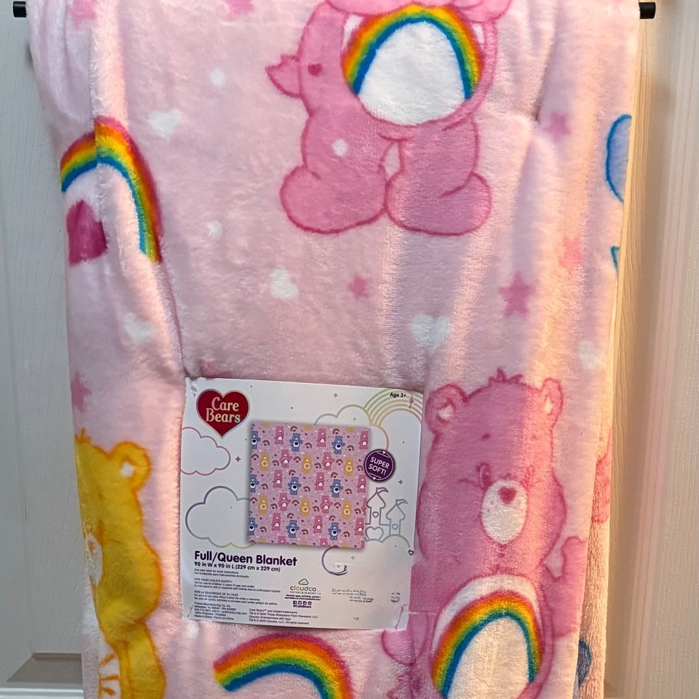 HTF Queen Care Bears Blanket Throw